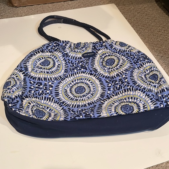 Vera Bradley tote bag multi blue with yellow and white - Picture 8 of 8
